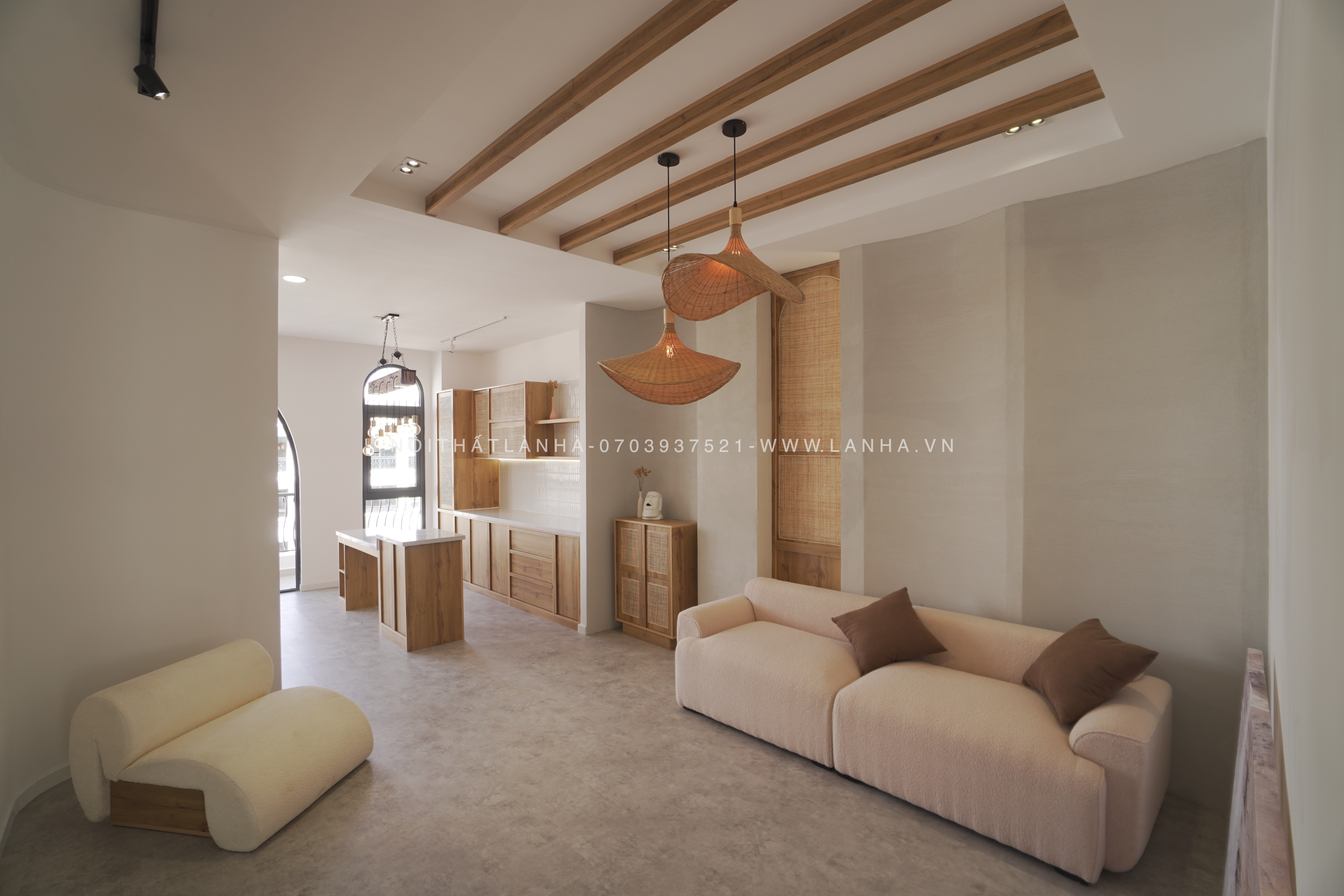 Thiết kế phòng ngủ chung cư phong cách Wabi Sabi nhẹ nhàng, thư thái