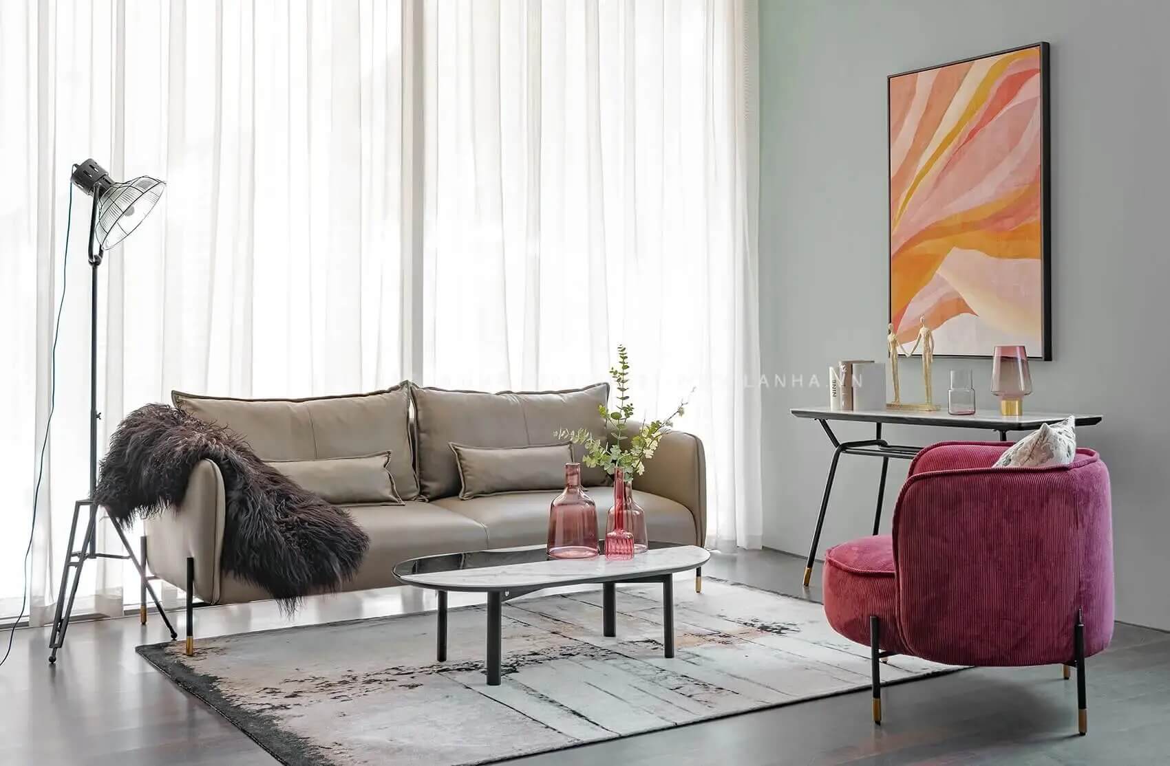 Thiết kế nội thất phòng khách phong cách Luxury