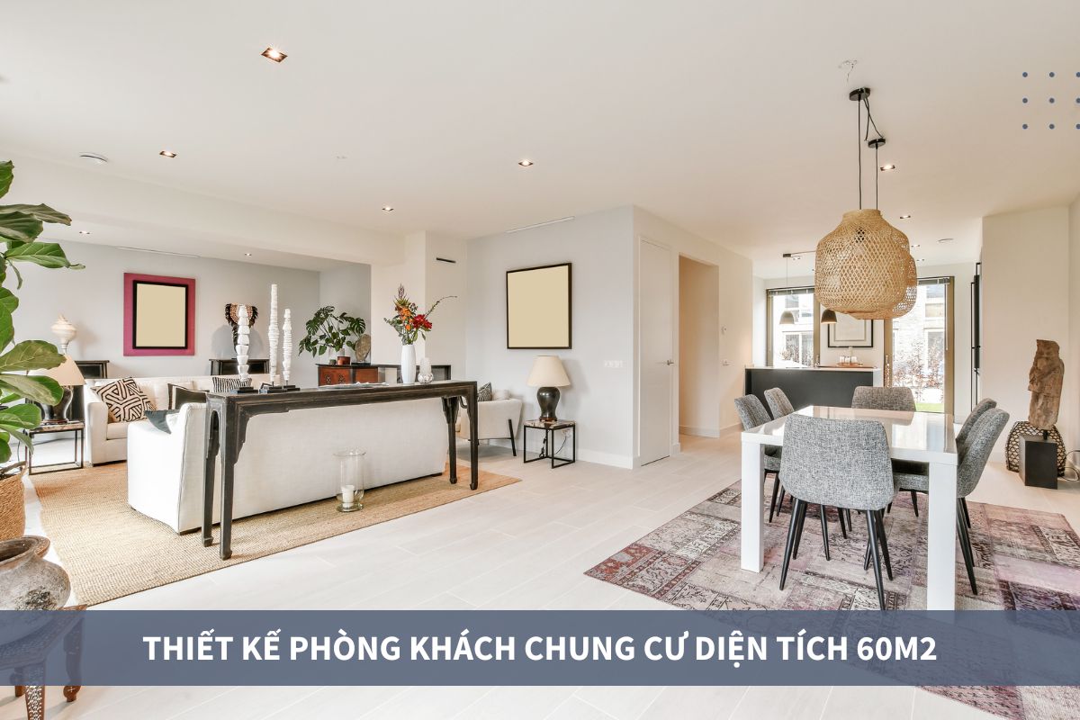 Thiết kế phòng khách chung cư diện tích 60m2