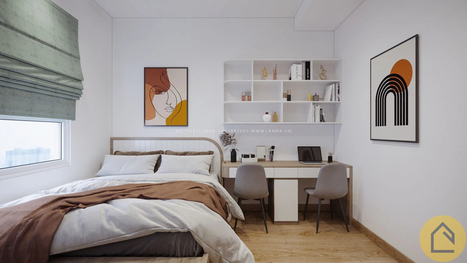 Thiết kế phòng ngủ chung cư lựa chọn màu sắc nội thất phù hợp