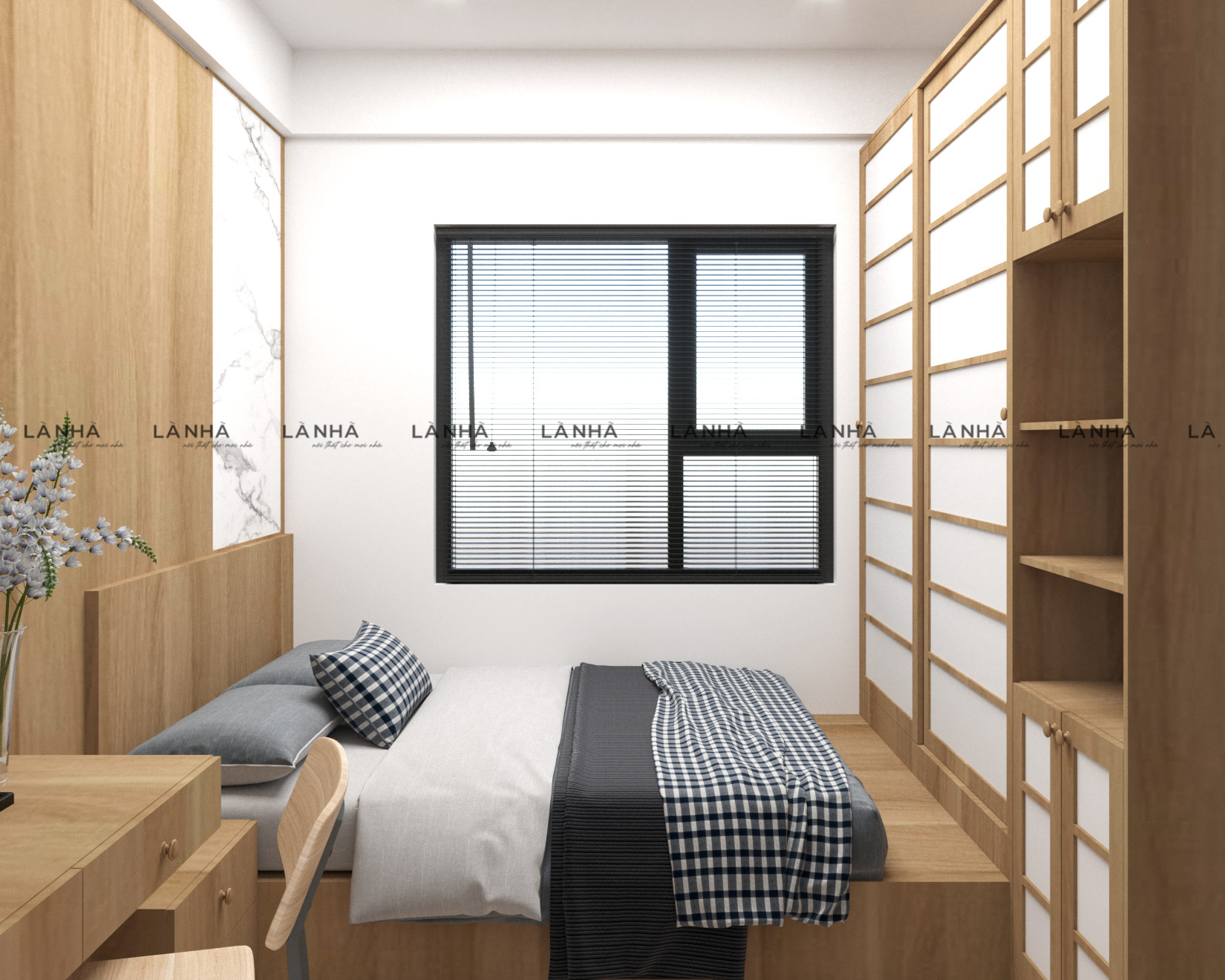Thiết kế phòng ngủ theo phong cách Japandi