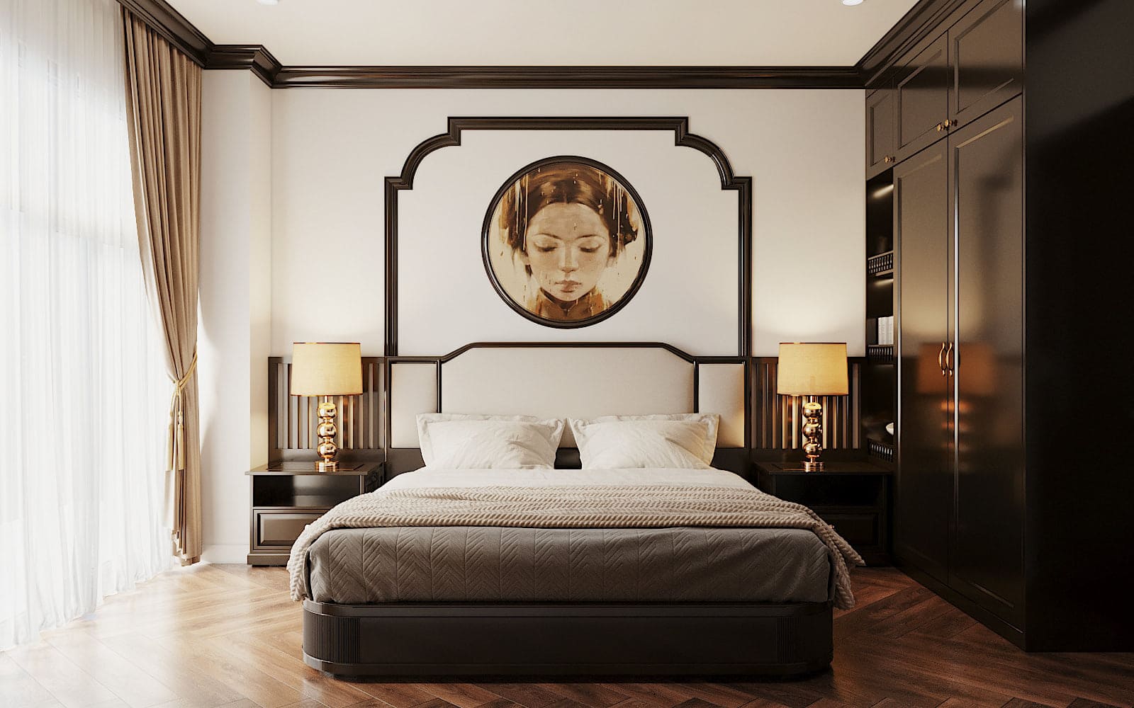 Phòng ngủ phong cách Đông Dương - Indochine