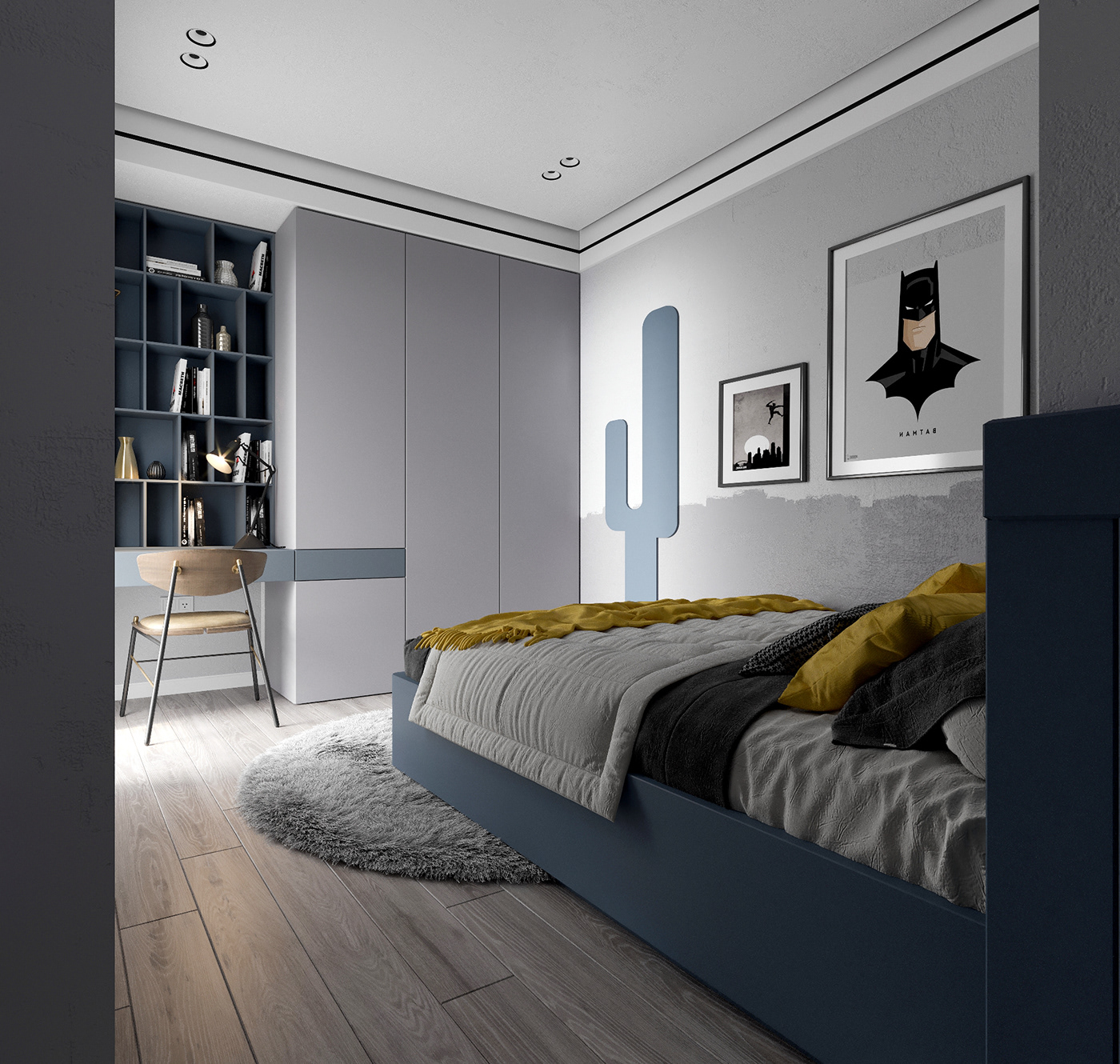 Thiết kế phòng ngủ phụ hạn chế bày biện đồ nội thất