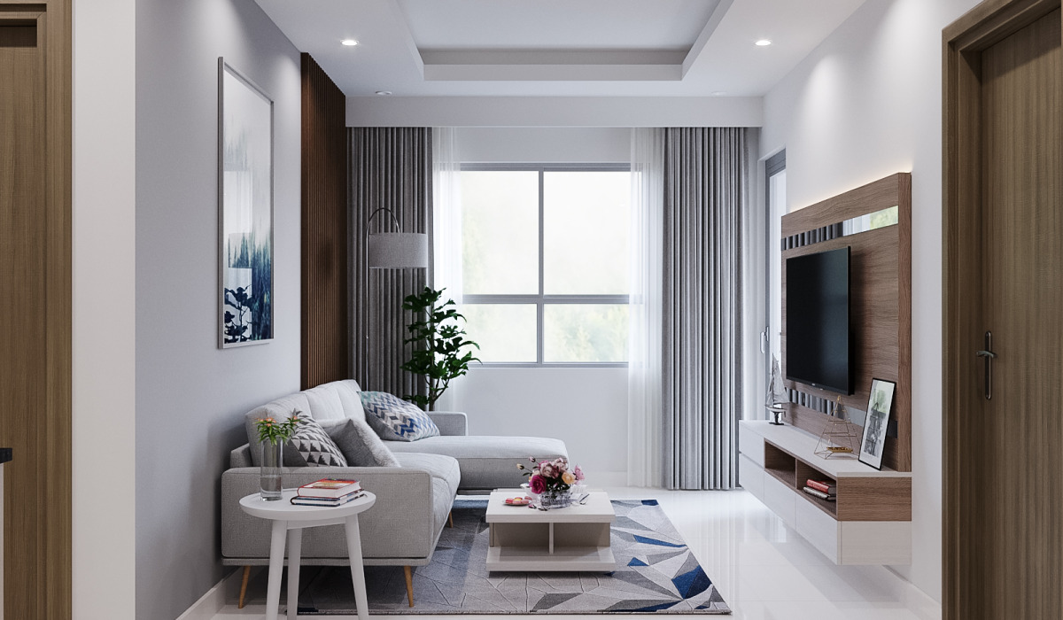 Thiet Ke Noi That Chung Cu 55m2 3 Những gam màu sáng giúp không gian như được mở rộng