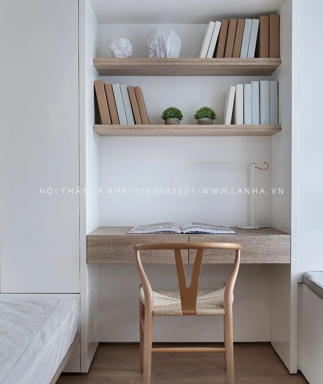 Phong cách tối giản sử dụng đồ nội thất có gam màu cơ bản