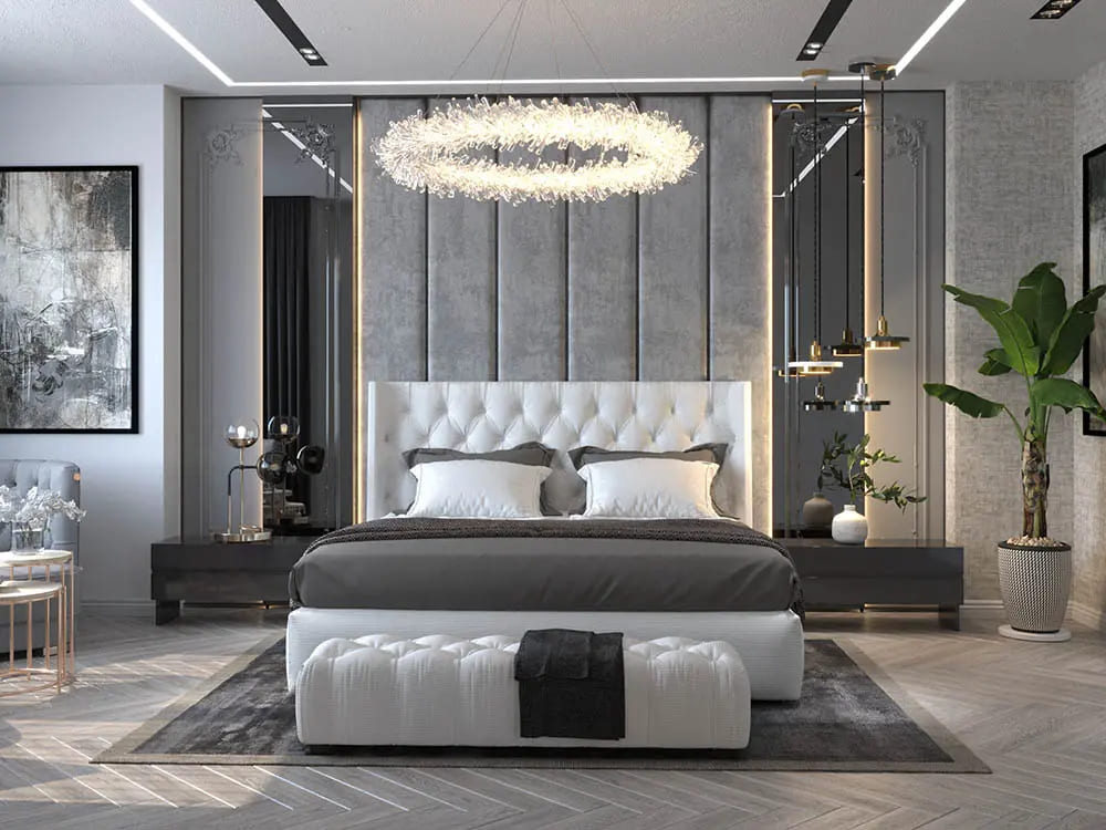 Phòng ngủ theo phong cách thiết kế nội thất sang trọng