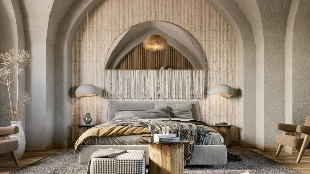 Phòng ngủ phong cách vintage thường sử dụng chất liệu đơn giản, mộc mạc 