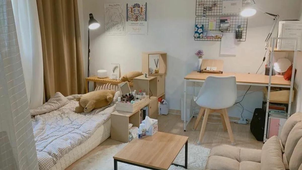 Decor phòng ngủ nhỏ vintage đơn giản
