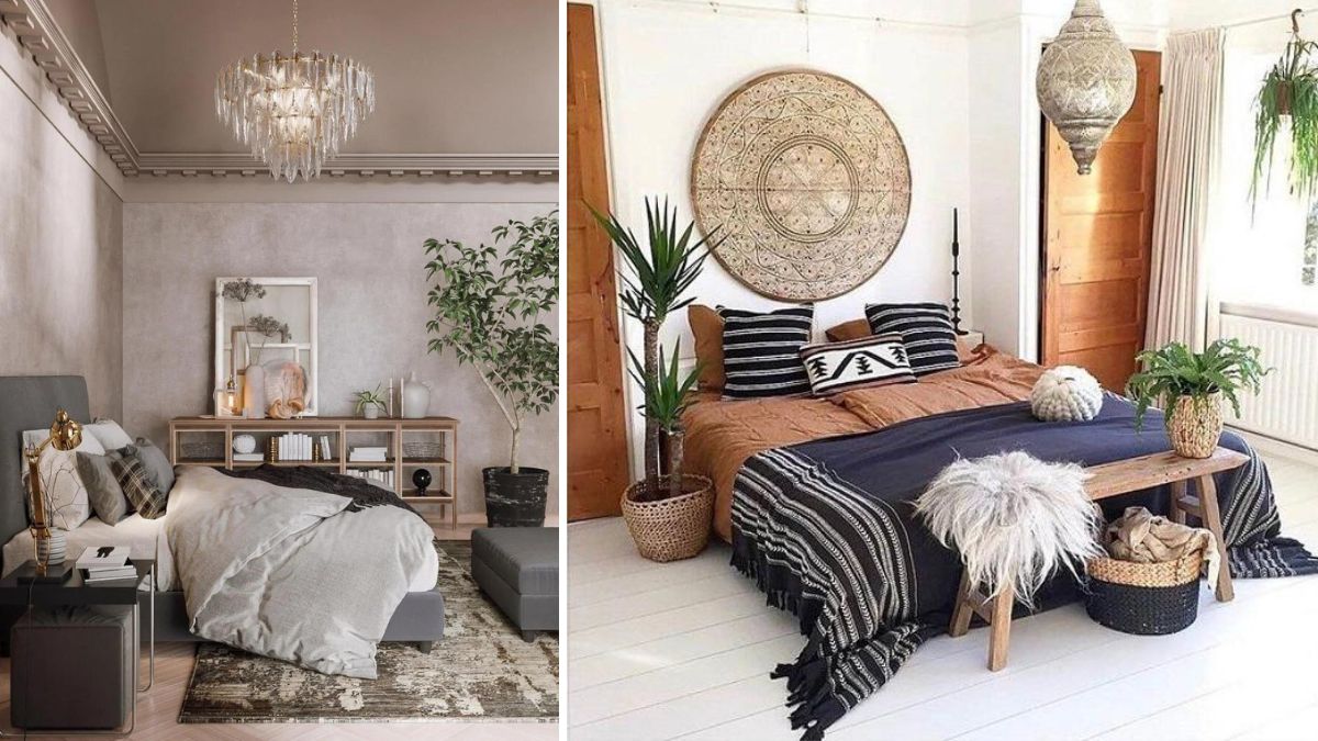 Sử dụng đồ vật có hoạ tiết hoa văn cổ điển để decor phòng ngủ vintage