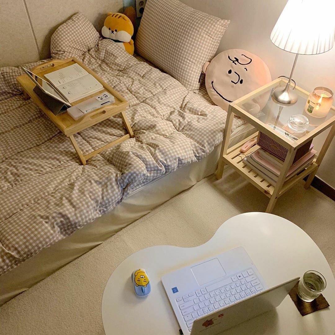 Decor phòng ngủ vintage lãng mạn Hàn Quốc