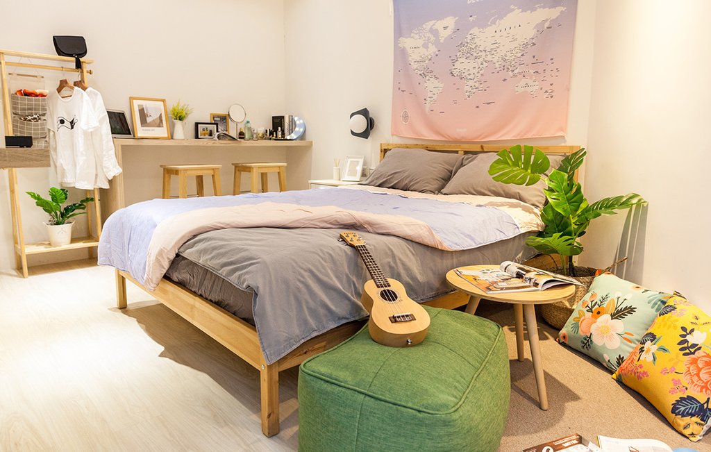 Decor phòng ngủ vintage phong cách Bắc Âu ưu tiên các tone màu pastel