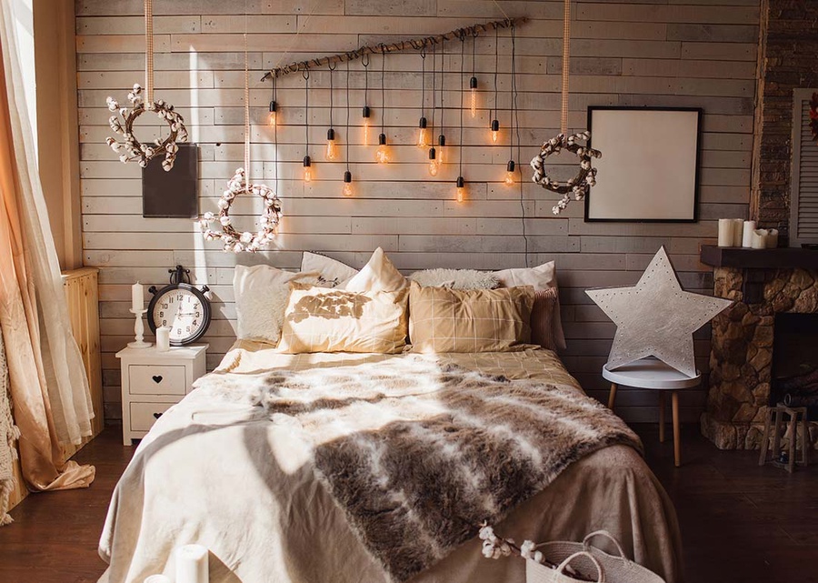 Dùng đèn thả trang trí cho phòng ngủ của bạn