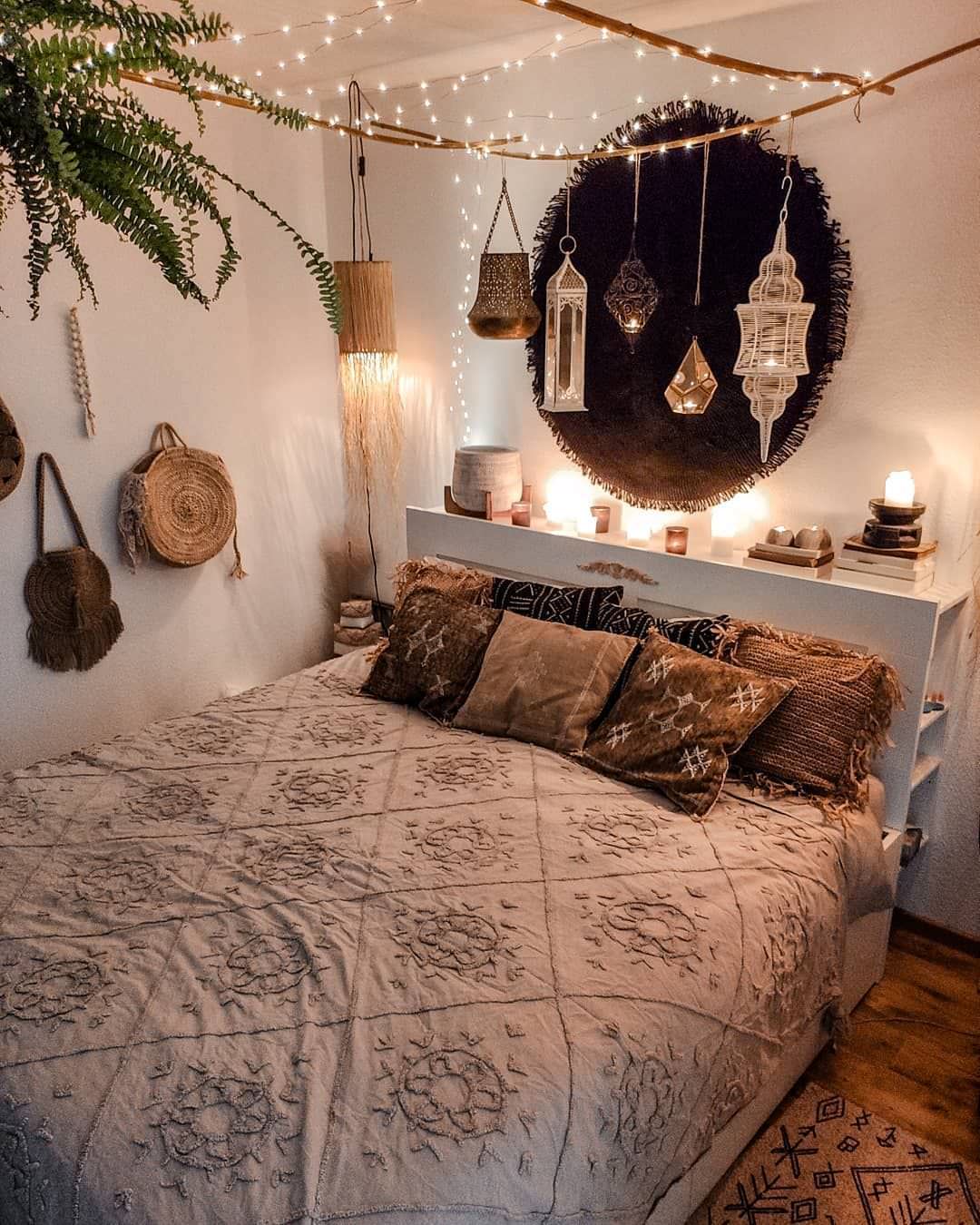 Decor phòng ngủ với đồ handmade vintage