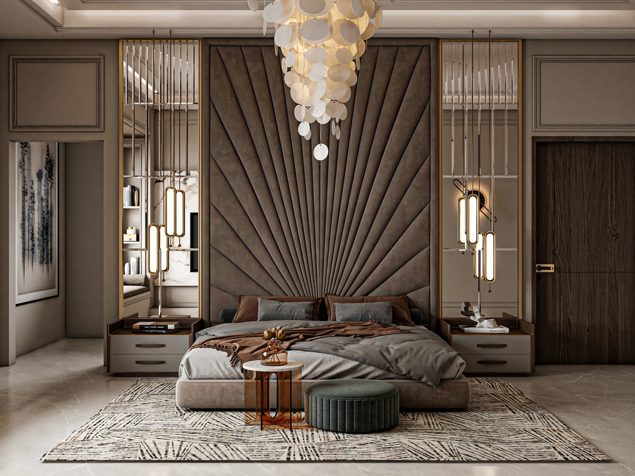 phòng ngủ phong cách Luxury