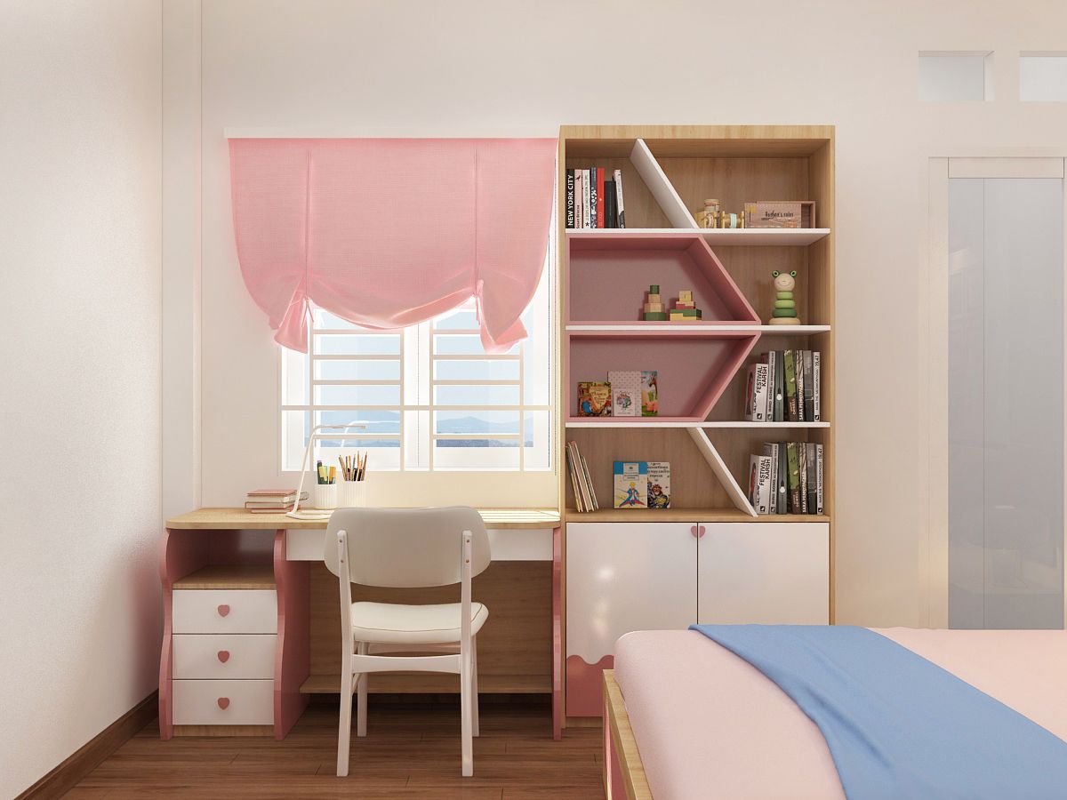 Đặt bàn học ở vị trí hợp lý để đảm bảo đủ ánh sáng khi học bài