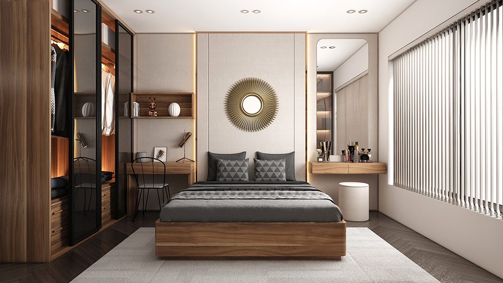 Tận dụng ánh sáng từ cửa sổ lớn để tạo cảm giác mở rộng không gian