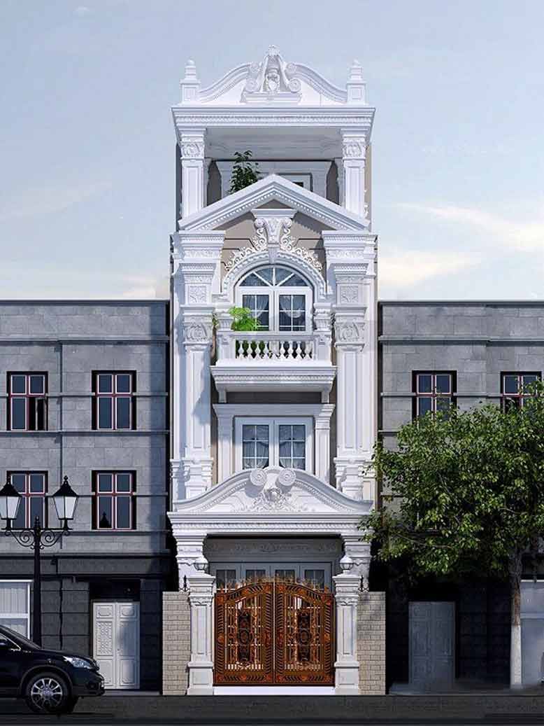 Chọn mái dốc hoặc mái ngói để tạo nên sự cổ điển và thanh lịch