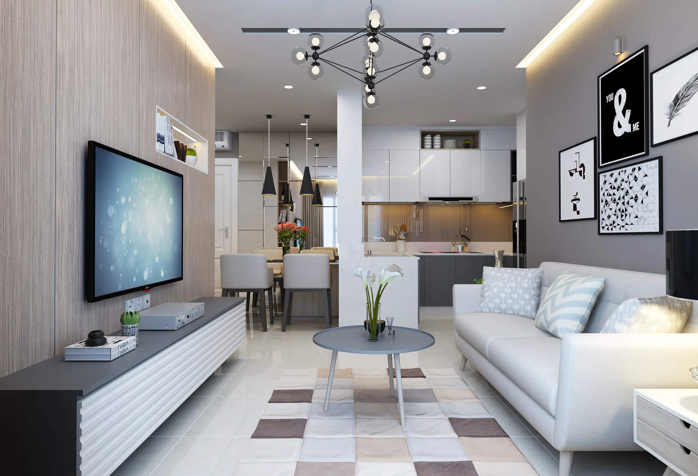 Không gian nội thất tiện nghi được thiết kế bởi Nam Phú Decor 