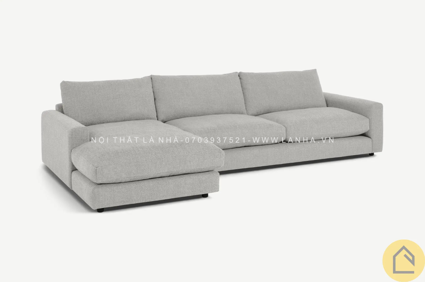 Sofa góc thiết kế chữ L vừa rộng rãi, vừa mềm mại
