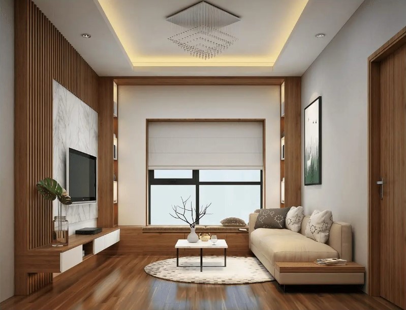 Đầu tư vào nội thất sang trọng như ghế sofa da, bàn trà bằng kính hoặc mặt đá tự nhiên, và tủ trang trí có thiết kế đẹp