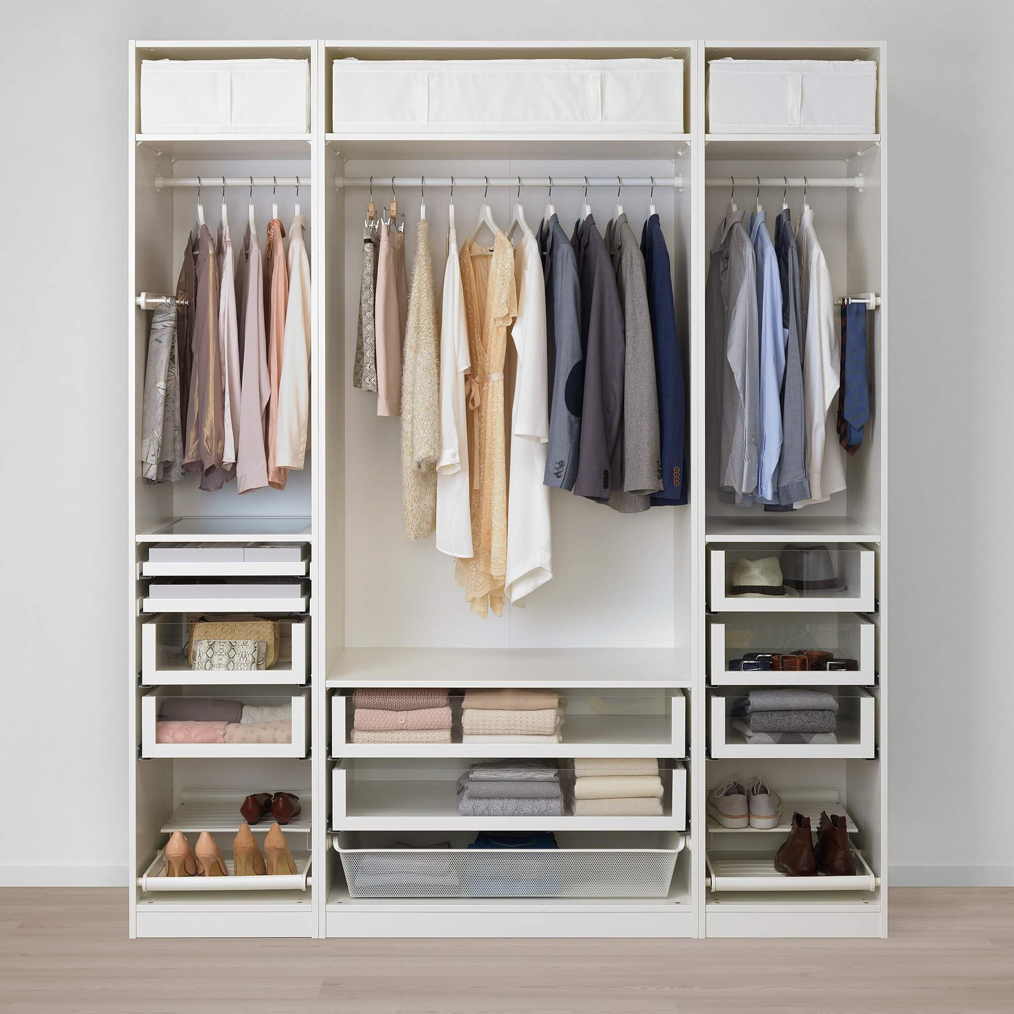 Tủ quần áo mở không cửa đơn giản, hiện đại phù hợp phong cách tối giản