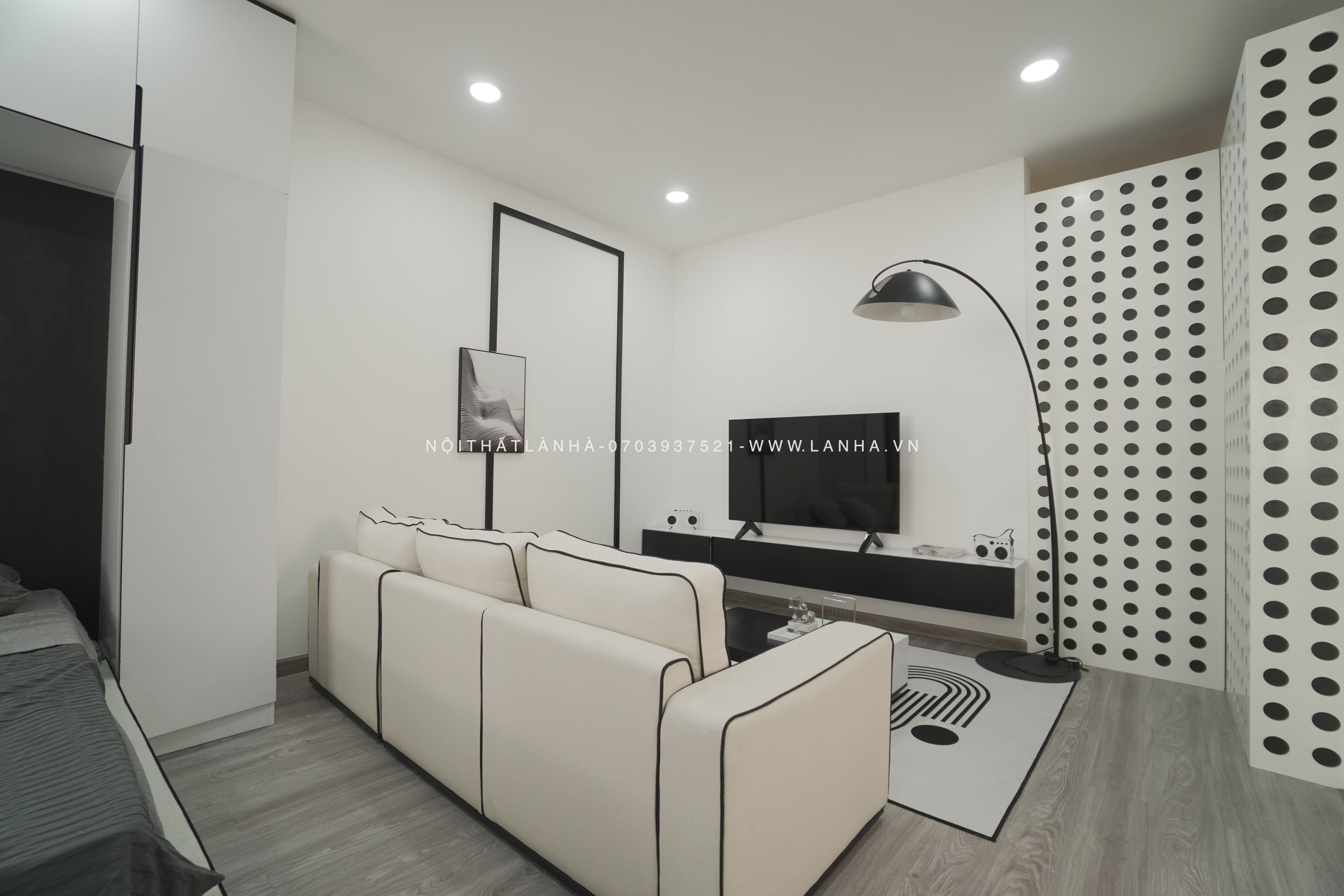 Tủ trang trí phòng khách phong cách tối giản