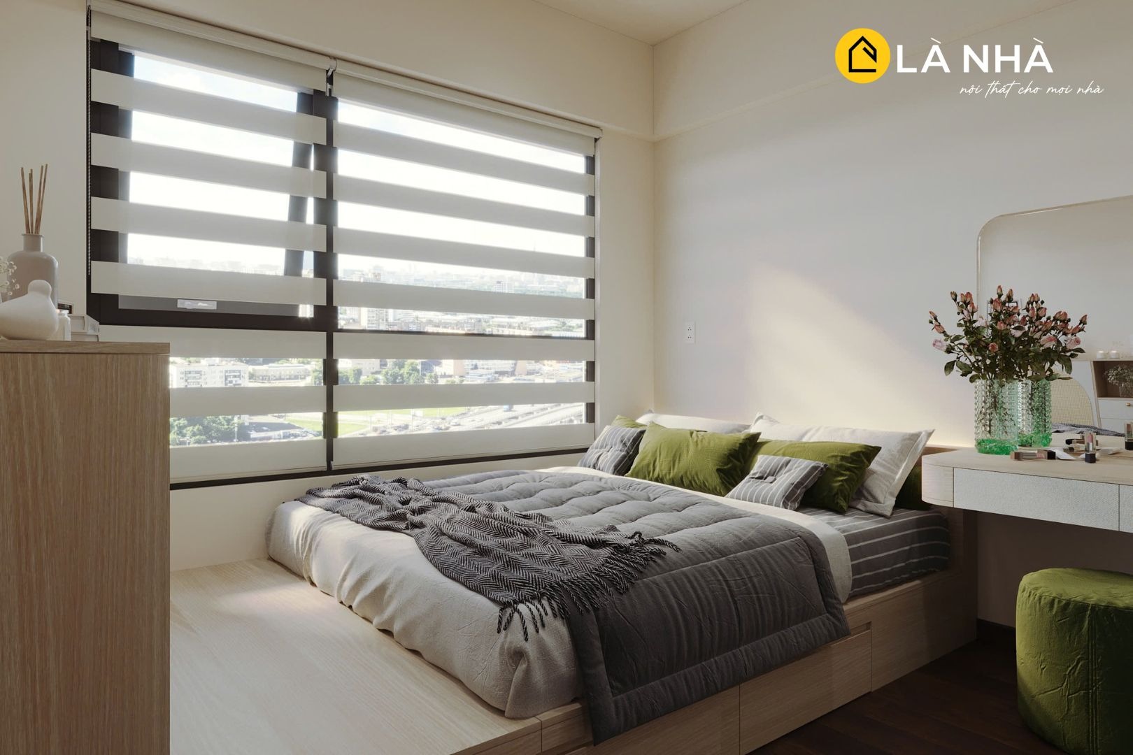 Mẫu decor phòng ngủ phong cách Wabi sabi
