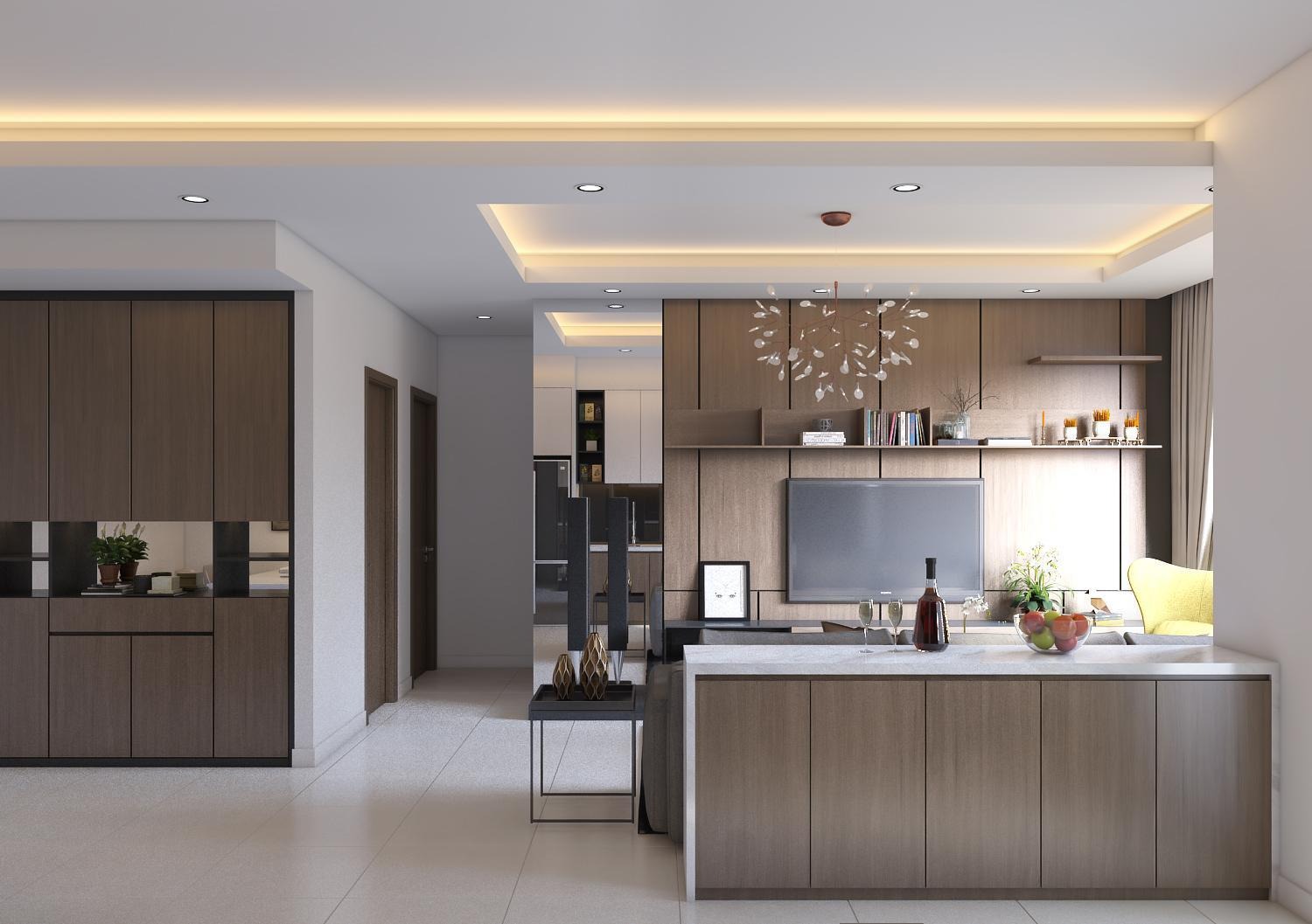 Mẫu tủ bếp hiện đại và sang trọng