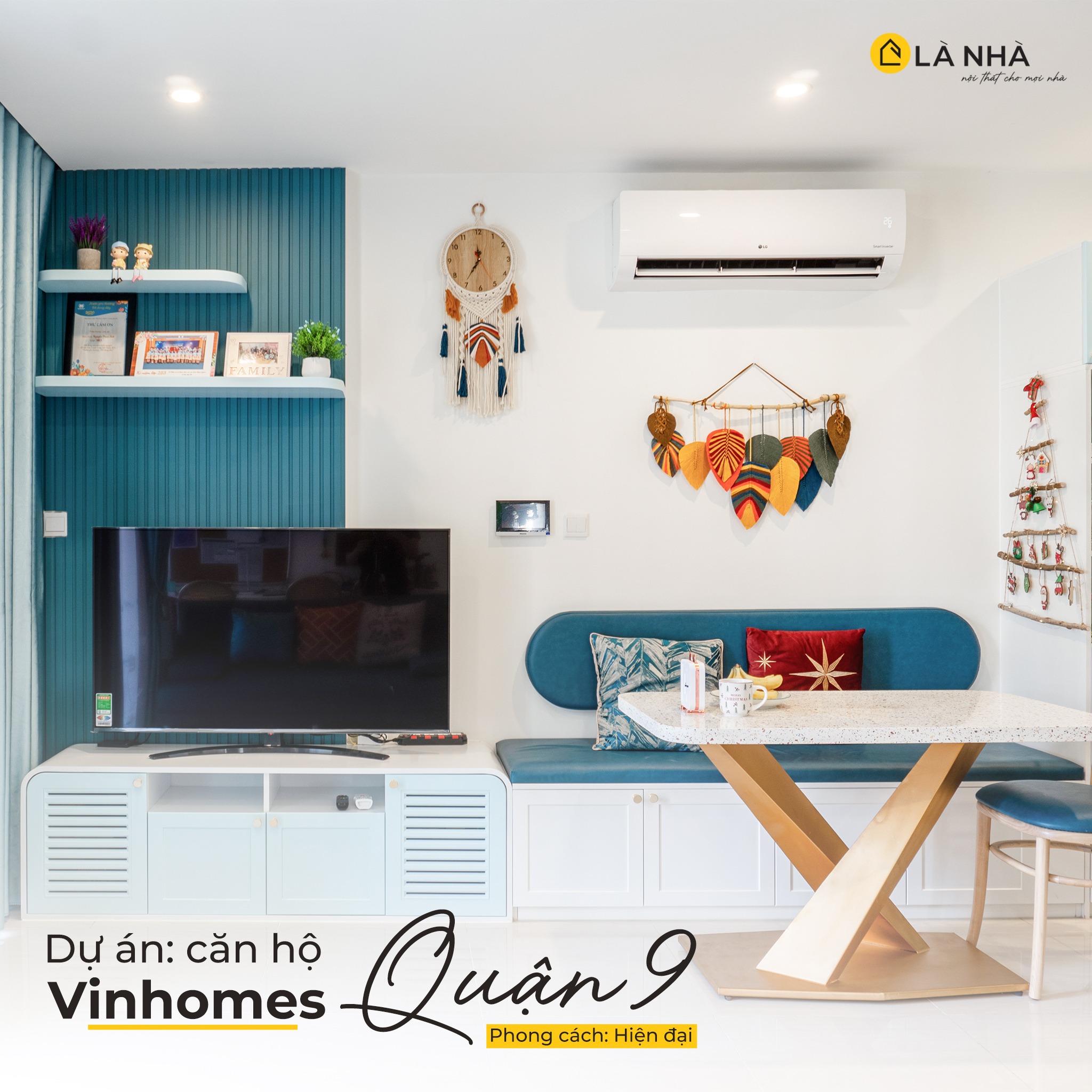 Dự án căn hộ có màu xanh dương chủ đạo