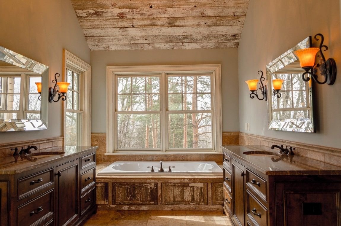 Nhà vệ sinh độc đáo theo lối kiến trúc Rustic