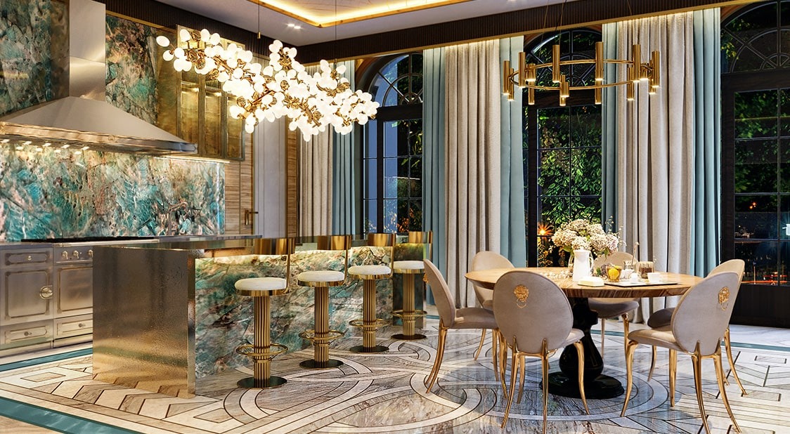 Khu vực ăn uống lên một tầm cao mới nhờ nội thất luxury