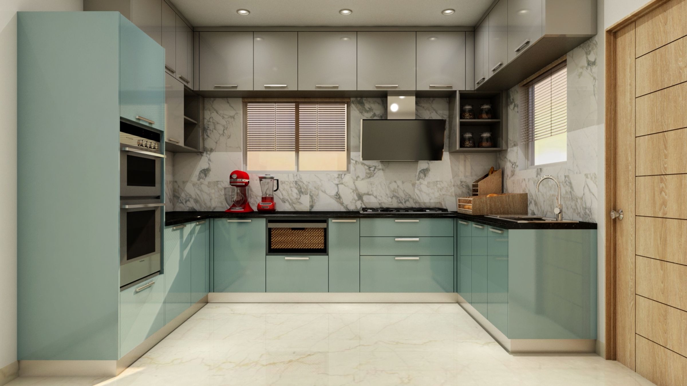Nhược điểm của tủ bếp MDF phủ Arylic là dễ bị trầy xước lớp bóng gương của bề mặt