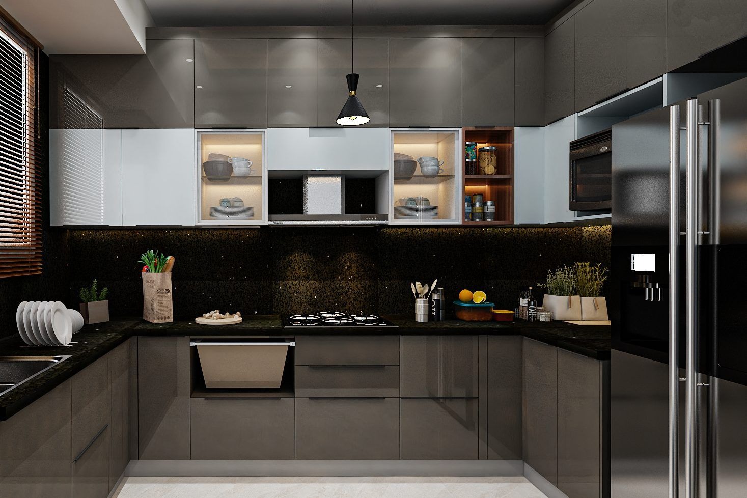 Thiết kế tủ bếp hiện đại sang trọng