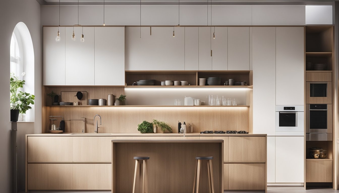 Ưu điểm nổi bật của tủ bếp MDF phủ Melamine bóng gương
