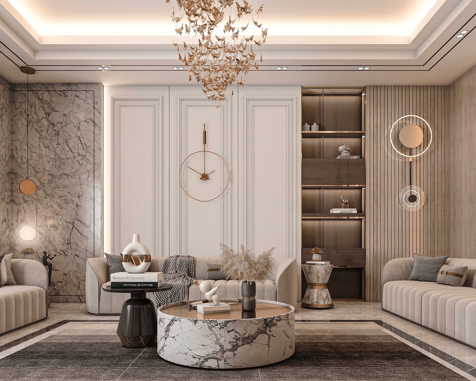 Thiết kế nội thất chung cư theo phong cách tân cổ điển đẹp tinh tế, đầy cuốn hút (Nguồn: Sưu tầm)