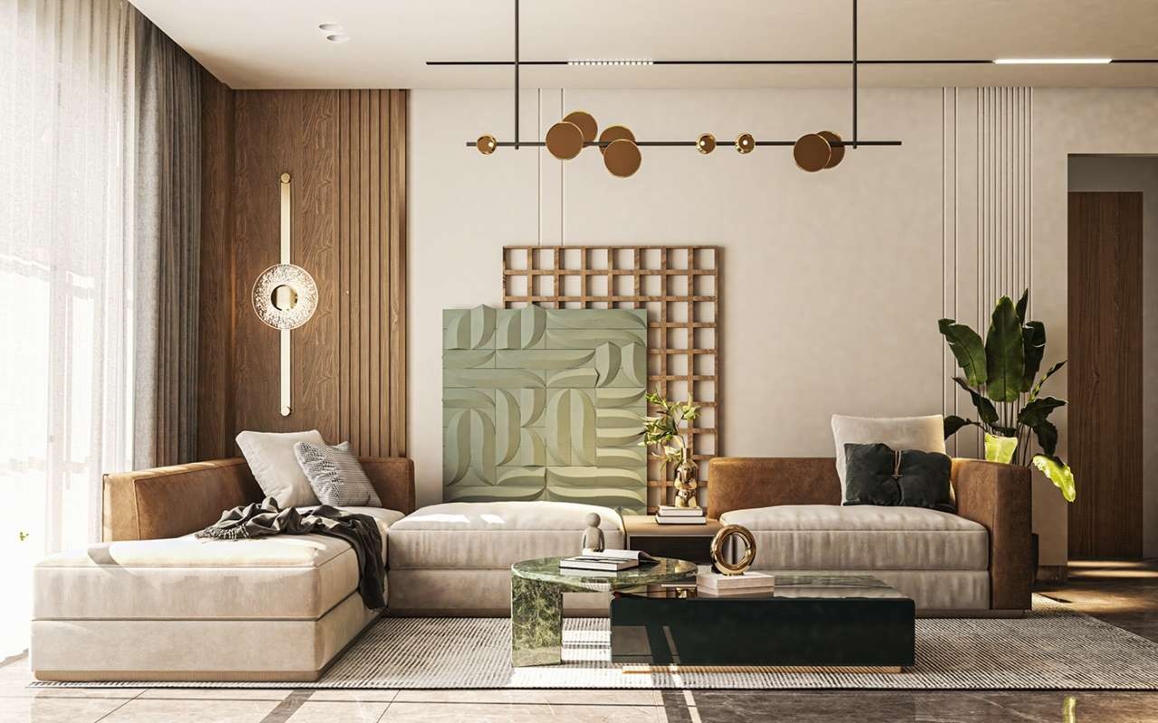 Sử dụng các món đồ nội thất hài hòa màu sắc để trang trí cho phòng khách (Nguồn: Sưu tầm)