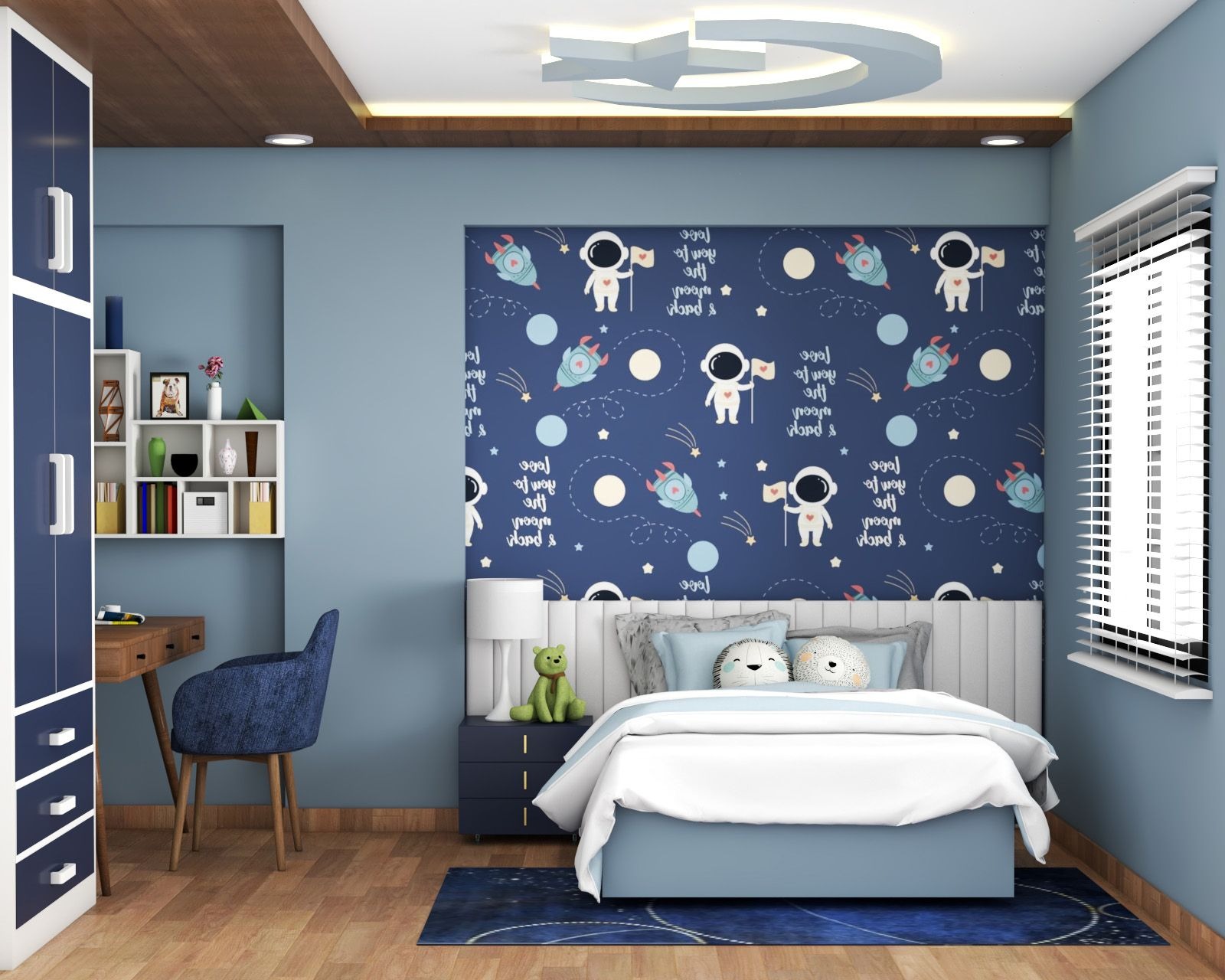 Thiết kế phòng ngủ 16m2 mang đặc trưng rõ rệt dành cho các bé trai (Nguồn: Sưu tầm)