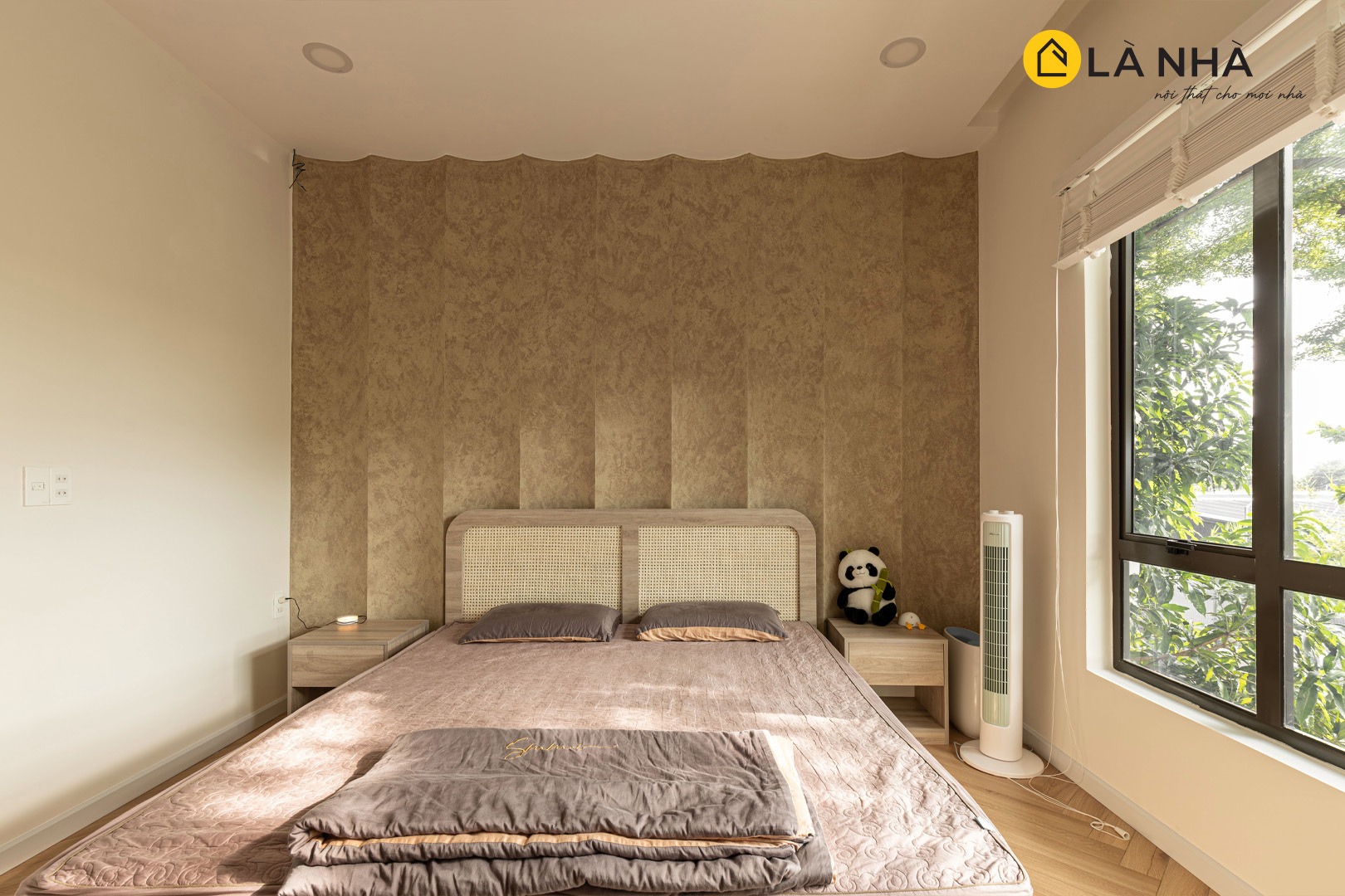 Thi công nội thất phòng ngủ phong cách wabi sabi