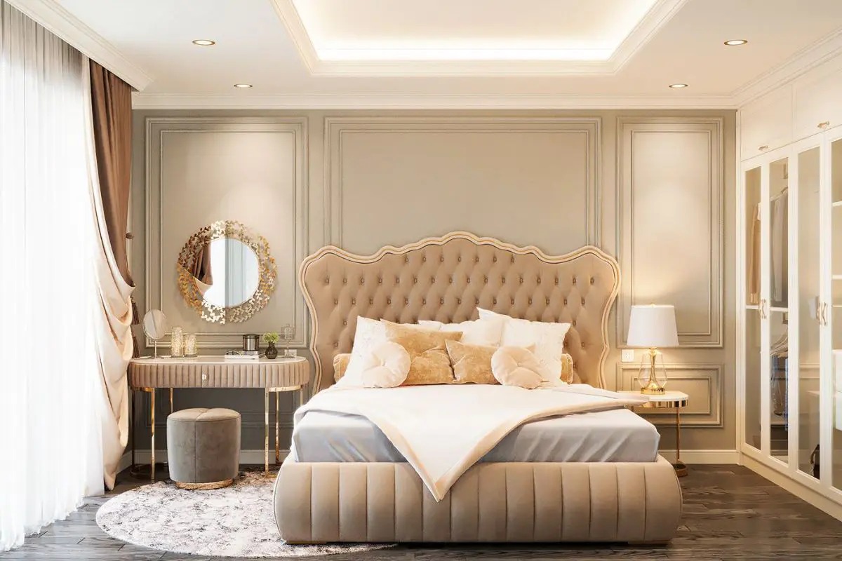 Phòng ngủ sang chảnh theo lối kiến truc tân cổ điển